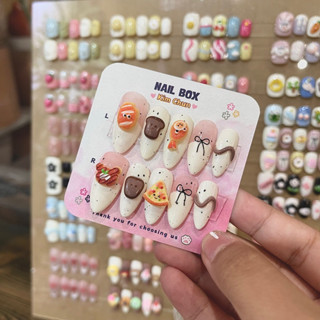 Nailbox thiết kế charm nổi bánh kẹo form tròn nhọn