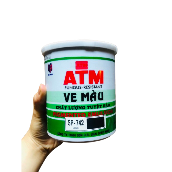 [Sơn chậu] Ve ATM màu đen, xanh lá pha sơn nước (1L)