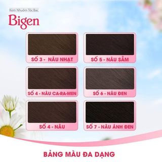 Kem Nhuộm Tóc Bigen (hồng) nhập khẩu Nhật Bẩn ( Số 5 - Nâu sẫm )