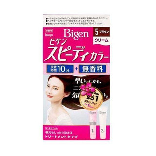 Kem Nhuộm Tóc Bigen (hồng) nhập khẩu Nhật Bẩn ( Số 5 - Nâu sẫm )