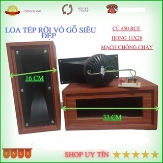 Loa treble rời vỏ gỗ củ kèn 450 họng 11x28 hàng siêu âm thanh - giá  1 đôi