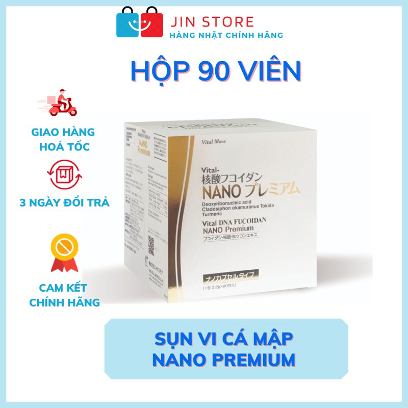 Fucoidan Nano Vàng 90 Gói - Vital Fucoidan Nano Premium Nhật Bản - Fucoidan Vàng cao cấp