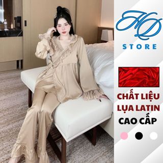 Đồ Bộ Cao Cấp Nữ Lụa Mịn Latin Mềm Áó Kimono Cột Dây Bộ Ngủ Pijama Freesize 40-58kg (B3) - HD STORE