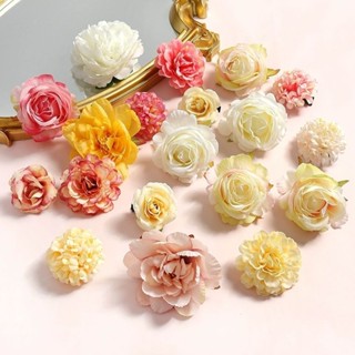 Combo 100 đầu bông hoa lụa mix mẫu lộn xộn kích thước 6cm_13 cm - Decor Phòng, Decor Trang Trí Nhà