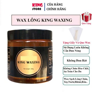 Sáp Wax Lông King Waxing - Wax Sạch Lông Chân, Tay, Bikini, Không Đau Rát ( Tặng 50 Tờ Giấy Và Que Wax )