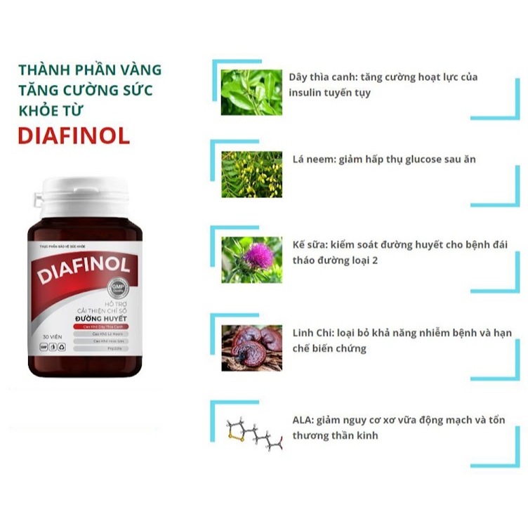 [COMBO 3 HỘP] DIAFINOL VIÊN UỐNG ĐẨY LÙI NỖI LO TIỂU ĐƯỜNG ỔN ĐỊNH ĐƯỜNG HUYẾT TYPE 1 VÀ 2 PHÒNG NGỪA ĐỘT QUỴ HIỆU QUẢ