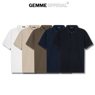 Áo thun polo trơn big size sợi cotton cafe GEMME MEN, mềm mịn, sợi vải nhẹ mát, khử mùi, chuẩn form, Big Size 55kg-150kg