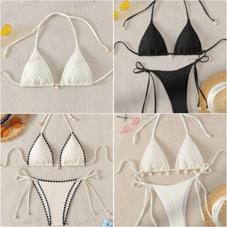 ( SẴN SET S -  ORDER SHEIN ) BINOWAY SET - Bikini 2 mảnh dây ốc đi biển cá tính Y2K
