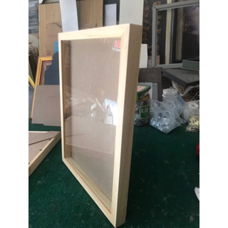 khung hộp 3D gỗ thông mặt Meka chống bể vỡ (30x40)khổA3 ,trang trí hoa khô