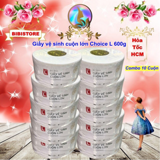 [Combo 10 Cuộn Lớn] Giấy Vệ Sinh Cuộn Lớn Choice L Lotte Hàn Quốc 2 Lớp 600g
