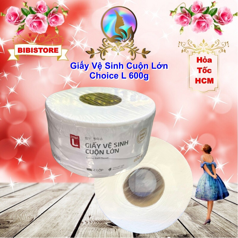 (Hoả Tốc HCM) Giấy Vệ Sinh Cuộn Lớn Choice L Lotte Hàn Quốc 2 Lớp 600g
