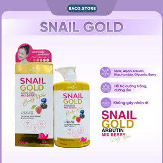 Dưỡng thể Snail Gold Chính hãng Thái Lan Arbutin mix Berry Body Lotion Precious Skin 500ml