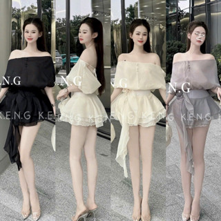 [HOẢ TỐC] SIÊU PHẨM ÁO TRỄ VAI CÚC BỌC HỞ LƯNG PHỐI CHÂN VÁY TƠ ĐÍNH HOA TUA RUA