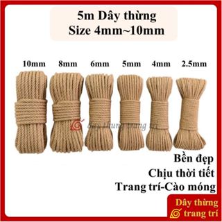 Dây thừng 4mm,5mm,6mm,8mm,10mm, dây thừng trang trí, dây đay, làm handmade, decor, trang trí, cào móng mèo