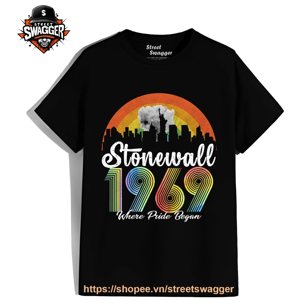 Áo thun Nam Nữ 90's Style Stonewall s 50th NYC Gay Pride LBGTQ Rights Áo thun Nam Nữ