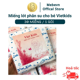  Miếng lót phân su cho bé VietKids loại tốt 3 lớp tấm lót phân su sơ sinh lót phân su 30 miếng bịch 