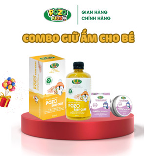 Combo nước cốt gừng và sáp giữ ấm Pozokids giúp trẻ ngủ ngon giấc, giữ ấm, phòng cảm lạnh, cảm cúm