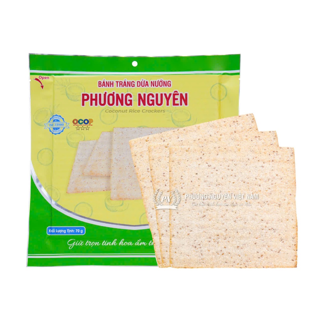 SET 10 BÌ BÁNH TRÁNG DỪA PHƯƠNG NGUYÊN 70G DATE MỚI NHẤT