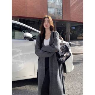 [Sẵn] Áo Cardigan Len Dáng Dài Qua Gối Áo Khoác Len Nữ Form Rộng Dáng Dài Phong Cách Retro Đi Học Đi Làm Đi Chơi AL275