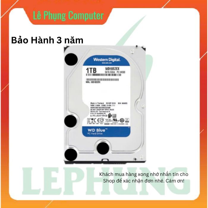 Ổ Cứng HDD WD BLUE 1Tb SATA - Hàng Chính Hãng