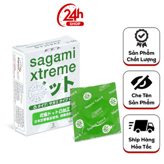 - bao cao su cao cấp sagami xtreme white nhật bản siêu mỏng - hộp 3 cái