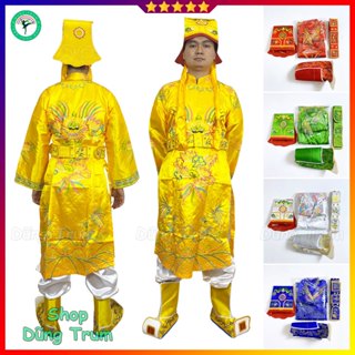 Trang phục Táo Quân vải phi bóng đầy đủ chi tiết màu sắc