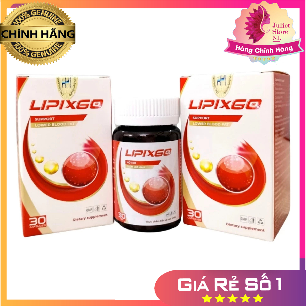 [COMBO 3 HỘP] LIPIXGO VIÊN UỐNG HỖ TRỢ SỨC KHỎE HUYẾT ÁP, PHÒNG NGỪA ĐỘT QUỴ TIM MẠCH,GIẢM MỠ MÁU ỔN ĐỊNH ĐƯỜNG HUYẾT