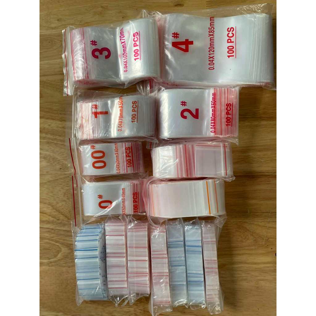 Túi zip nhỏ 100 túi 1 size