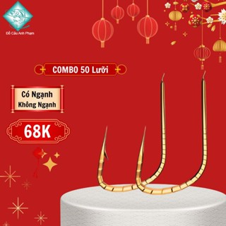 Lưỡi Câu Nanh Sói Vẩy Rồng Chuyên Câu Cá Rô Chép Trắm COMBO 20 - 50 Lưỡi From To Săn Hàng Chất Liệu Thép Carbon LC-5