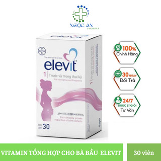 Vitamin Tổng Hợp Cho Bà Bầu Elevit - Bổ Sung Vitamin & Khoáng Chất Cho Phụ Nữ Mang Thai Và Sau Sinh hộp 30 viên