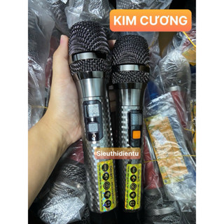 [MICRO UHF CAO CẤP- CHỐNG HÚ] TAY MICRO MIC LOA KÉO KIM CƯƠNG KHÔNG DÂY KÈM BO MẠCH MIC