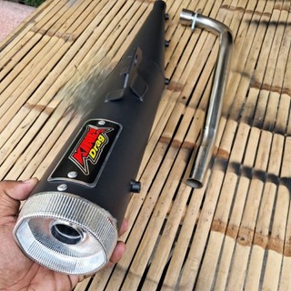 Pô KING DRAG Đen Nhám - Đích NHÔM (Móc Nỉ) kèm cổ cho Wave Sirius