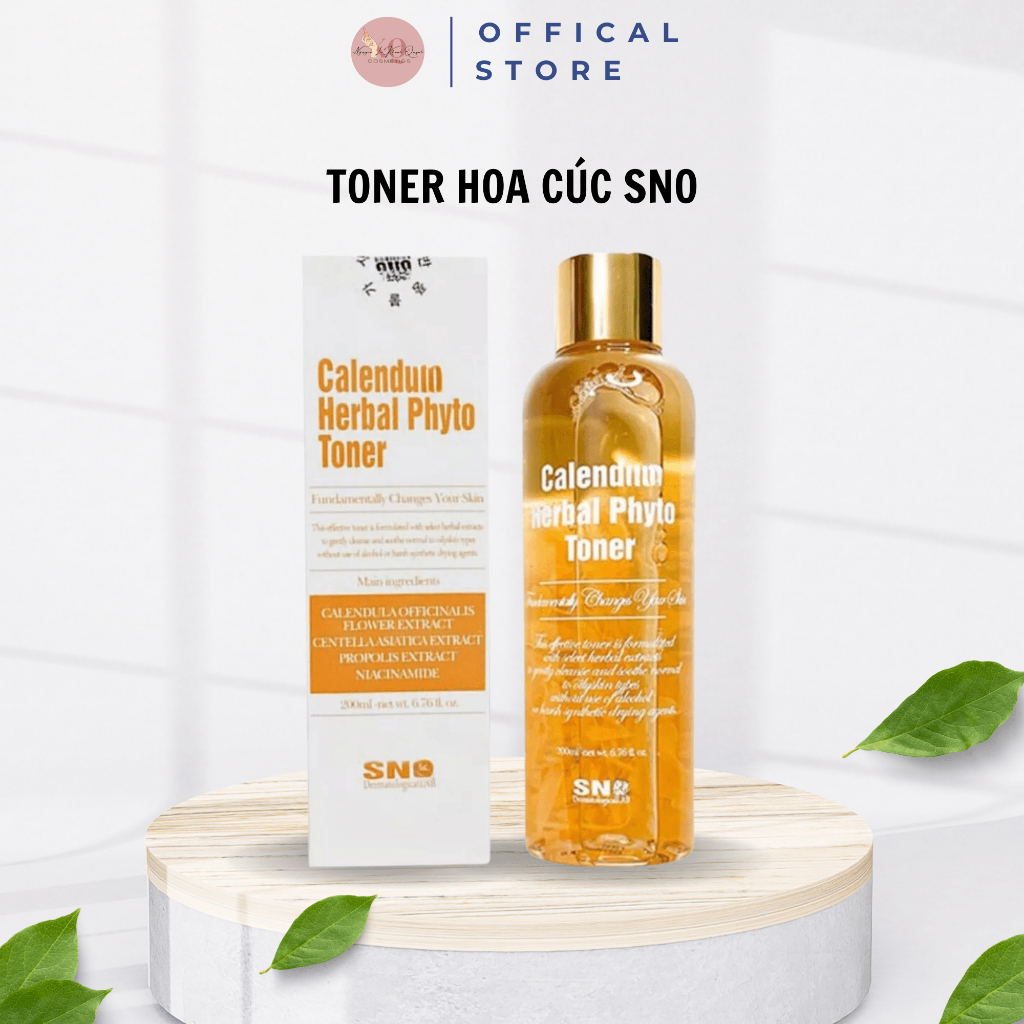 Nước hoa hồng, toner hoa cúc SNO 200ml kiềm dầu ngừa mụn hiệu quả
