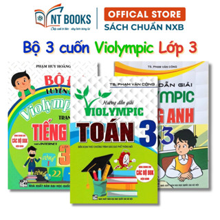 Sách - Combo Hướng dẫn giải Violympic Toán 3 + Tiếng Anh 3 + Bộ đề luyện thi Violympic Tiếng Việt 3 (bộ 3 cuốn) - HA HA
