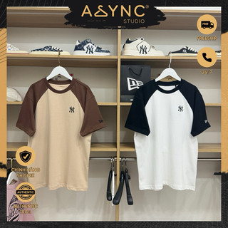 (Auth) Áo Thun New Era x MLB NY Trắng Tay Đen và Be Tay Nâu | CODE: 13586542 - 13586543 - Async Studio