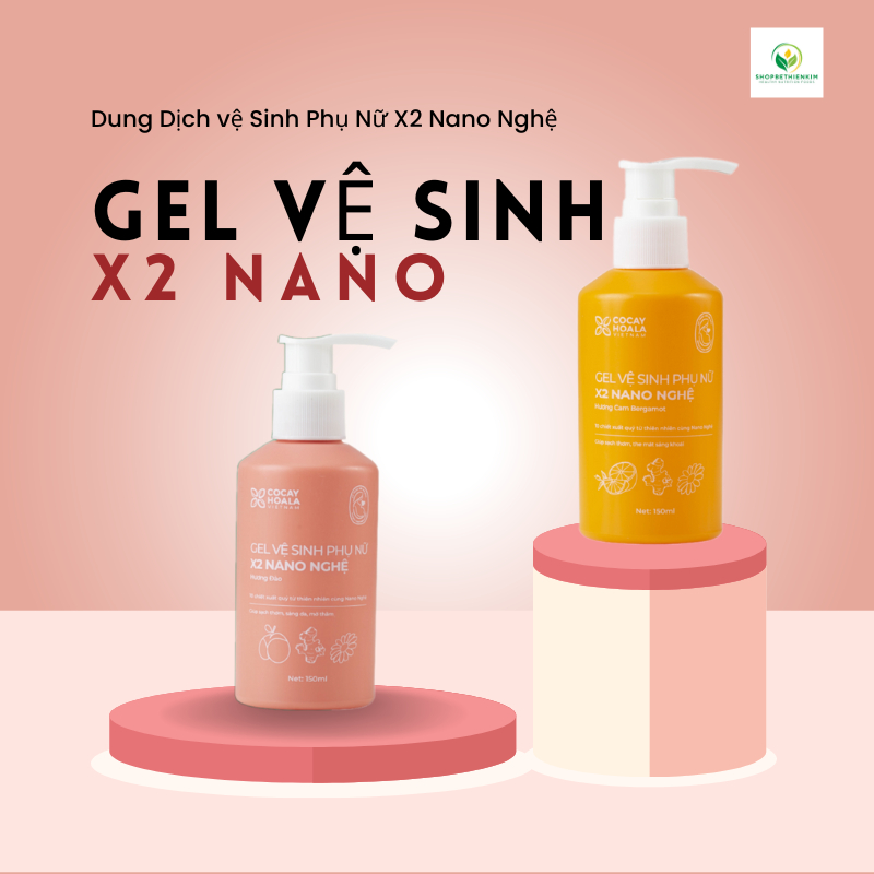 Dung Dịch Vệ Sinh Phụ Nữ X2 Nano Nghệ Cỏ Cây Hoa Lá 150ml Shopbethienkim