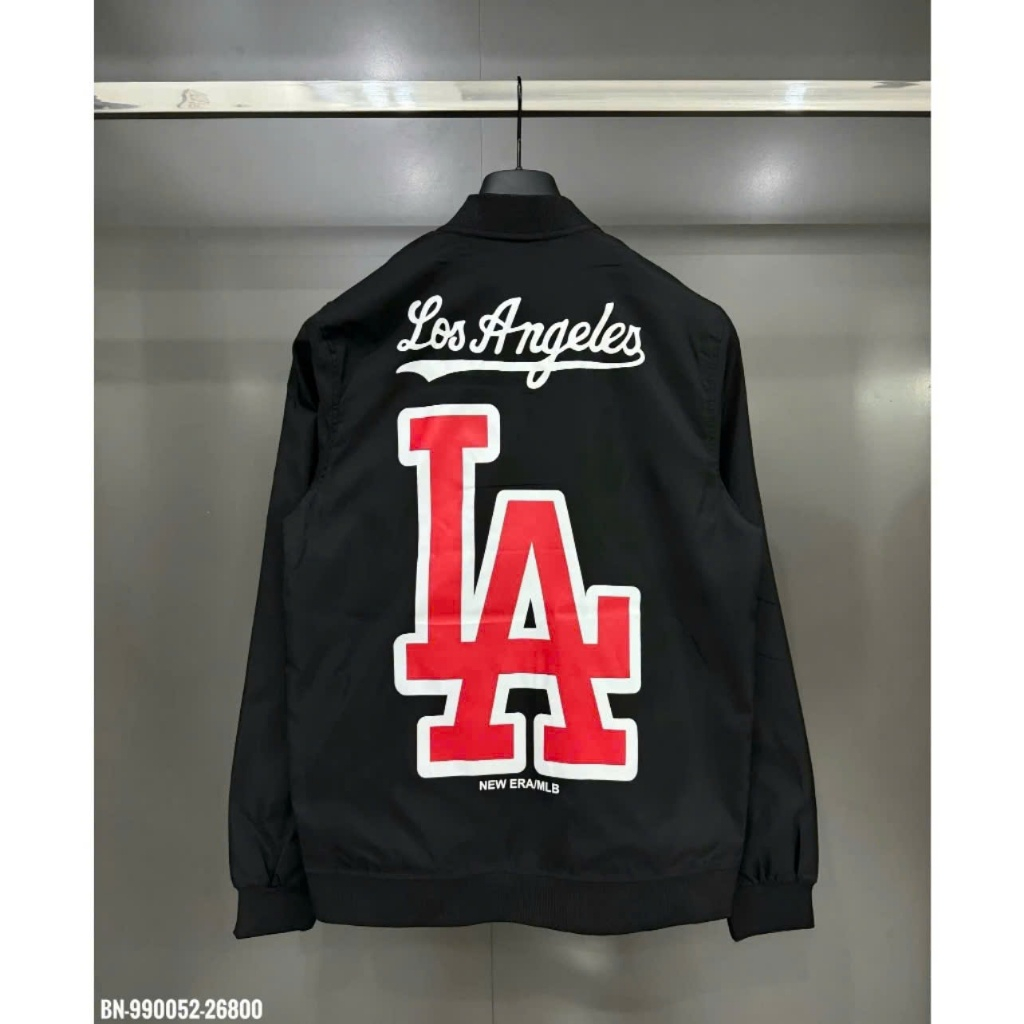Áo Khoác Gió Nam Nữ MLB LA Chất Liêu Gió 2 Lớp Giày Dặn Chắc Chắn Hình In Nhiệt Không Bong TRóc Fom Nam Thời Trang Nam