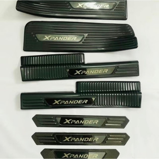 Ốp bậc cửa, nẹp bước chân xe Xpander, Xpander cross 2018-2026 Vân Carbon cao cấp