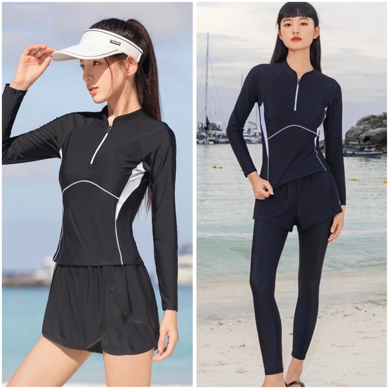 BIGSIZE M-3XL- BSTNEW Đồ bơi nữ big size kín đáo tay dài quần dài 2 lớp- Bikini đi biển che nắng thời trang- shopnabi | BigBuy360 - bigbuy360.vn
