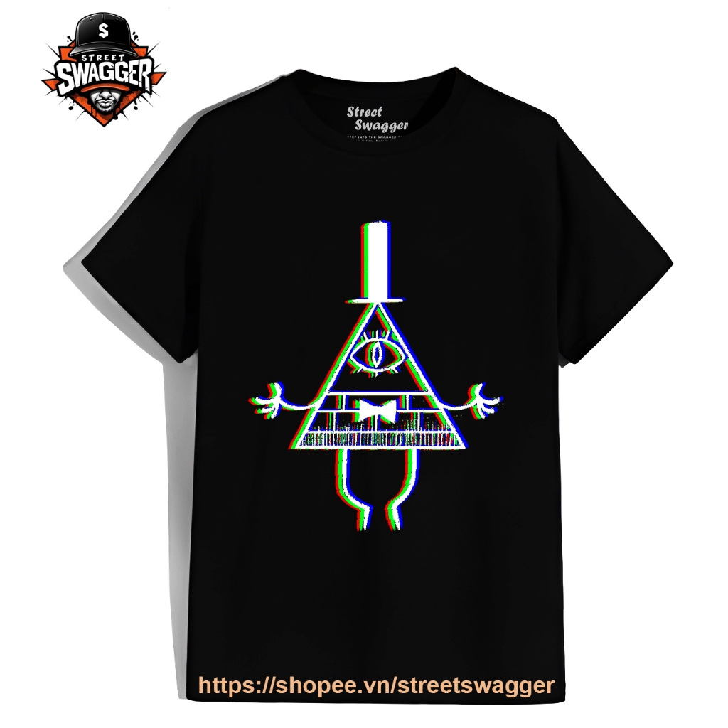 Áo thun Nam Nữ Bill Cipher Anaglyphby LostHerMarbles