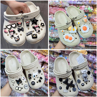 Set bộ Sticker nhựa 3D sẵn nút nhiều mẫu hottrend,Xu Hướng 2025 Gắn Dép Sục,Dép Tổ Ong