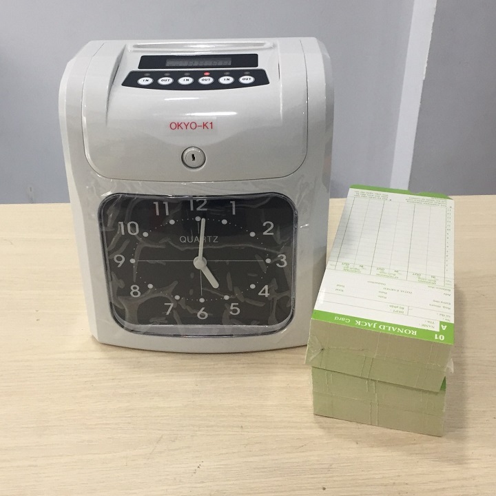 Máy chấm công Thẻ Giấy Okyo K1[ Tặng 200 thẻ]