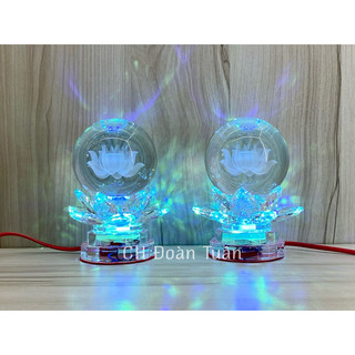 MỘT ĐÔI ĐÈN THỜ PHA LÊ QUẢ CẦU 14CM