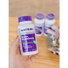 Mẫu mới Viên Uống Hỗ Trợ Mọc Tóc Và Hạn Chế Rụng Tóc Natrol Biotin Beauty 10,000mcg Hộp 100 viên