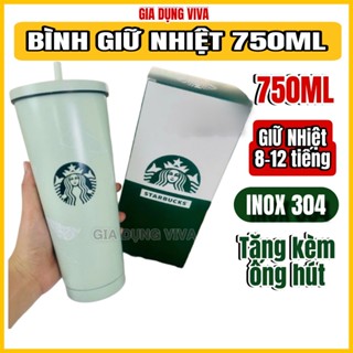 Ly Starbuck Cold Cup Xanh Mint Dung Tích 24Oz 750ml Giữ Nhiệt Tốt - Fullbox  cực sang trọng, đẹp mắt VIVA
