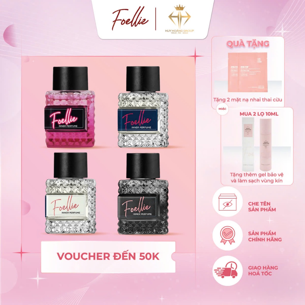 [BẢN 10ML] Nước hoa vùng kín Foellie, Perfume hương thơm quyến rũ và an toàn cho mọi loại da 10ml
