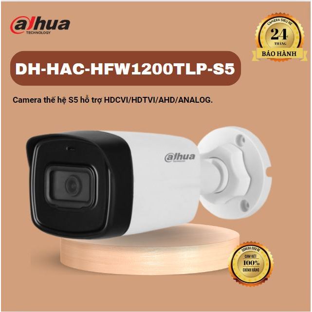 Camera HDCVI 2MP DAHUA DH-HAC-HFW1200TLP-S5, Độ phân giải 2MP kích thước 1/2.7”