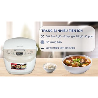 Nồi cơm điện tử Sharp 1.8 lít KS-COM191EV-WH công suất 790w hàng trưng bày