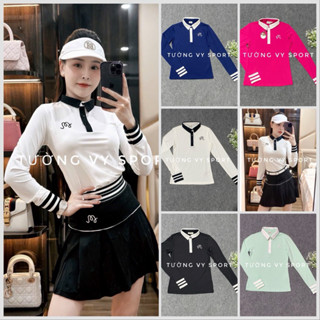  Áo dài tay golf tennis cầu lông nữ xinh quá ạ chất thun co giãn dày dặn lên phom xinh 