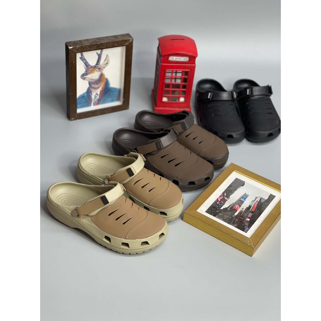 YMC - Band Cross Yukon Mesa Clog nam nhiều màu dạng sục phối da đế chống trơn trợt -  Dép COSROC